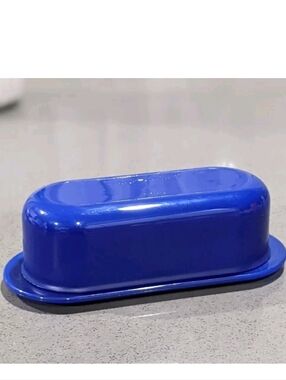 Vintage Tupperware Butter Dish with Lid – Tokyo Blue – Fits 1 Stick Butter